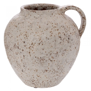 Βάζο-Κανάτα Κεραμικό Παλαιωμένο Γκρι-Μπεζ 19,5x19,5x19,5εκ. iliadis 92122