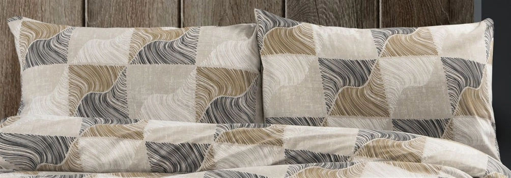 Μαξιλαροθήκη Φάκελος Polycotton 50x70εκ. Κλεοπάτρα 609 Beige-Black DimCol