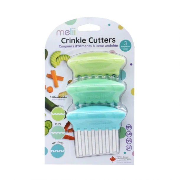 Σετ 3τμχ Κόπτης Crinkle Cutters Blue Melii MEL20000