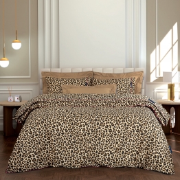 Σετ Παπλωματοθήκη Polycotton King 240x260εκ. Essential 2218 Μαύρη-Μπεζ-Ώχρα Greenwich Polo Club