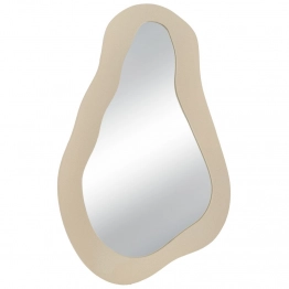 Καθρέπτης Τοίχου Μεταλλικός Κρεμ Ακανόνιστο Σχήμα 50x2x76εκ. iliadis 92570