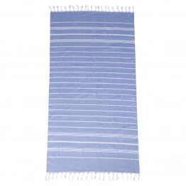 Πετσέτα Θαλάσσης Polycotton Λευκή-Μπλε 80x170εκ. Navy Stripes Estia 00-31091