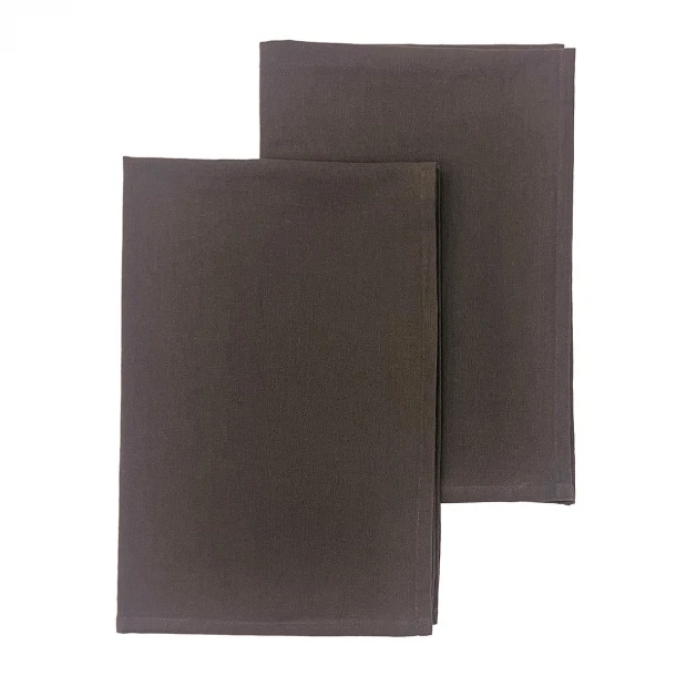 Σετ 2τμχ Πετσέτες Κουζίνας Βαμβακερές 45x65εκ. Zoe Brown-Grey Melinen 20005246