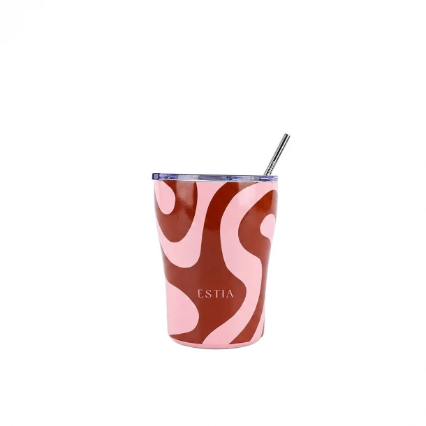Θερμός-Ποτήρι Ανοξείδωτο Coffee Mug Coral Waves Save The Aegean Estia 350ml-8,7x12,5εκ. 01-49003