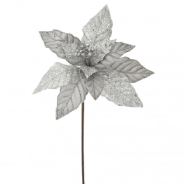 Χριστουγεννιάτικο Αλεξανδρινό Ασημί Glitter iliadis 50εκ. 79185