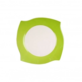 Πιατέλα Σερβιρίσματος Πορσελάνης Λευκό-Λαχανί Roma Art Et Lumiere 35,5εκ. 07288