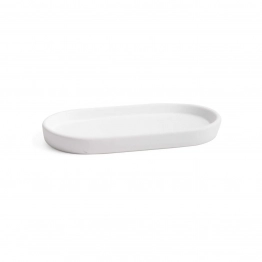Δίσκος Μπάνιου Κεραμικός Fjord Soft White 19,5x10x2εκ. Estia 02-37383