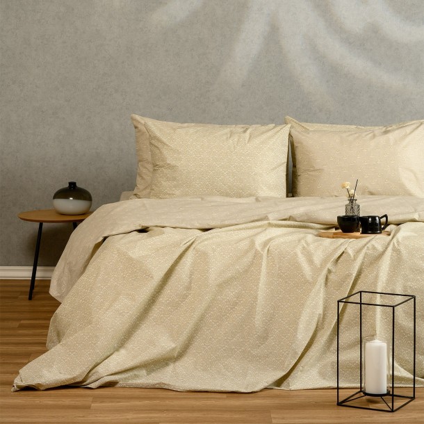 Σετ Σεντόνια Βαμβακερά Διπλά 205x270εκ. Chantal Beige Urban Line Melinen 20004523