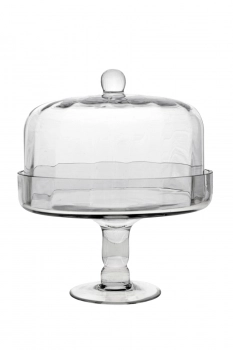 Τουρτιέρα Γυάλινη Διάφανη Με Πόδι 26,5x33εκ. Zen Collection 18.6.43448-ΖΕΝ