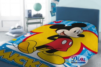 Κουβέρτα Μονή Πικέ 160x240εκ. Mickey 565 Digital Print Disney Dimcol