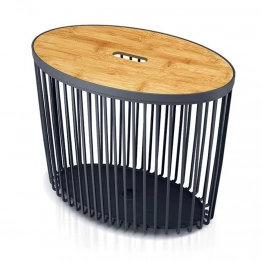 Καλάθι Γενικής Χρήσης 55lt Με Καπάκι Ανθρακί Clubo iliadis 378497