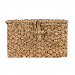 Καλάθι Οργάνωσης Με Καπάκι Ψάθινο Nerina Natural Estia 30x20x15εκ. 02-41687