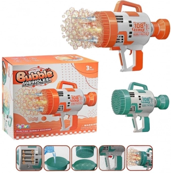 Όπλο Σαπουνόφουσκες 108 Τρύπες Μπαταρίας 25x12x24εκ. Toy Markt 71-3380