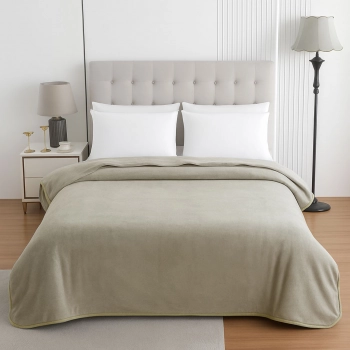 Κουβέρτα Βελουτέ Υπέρδιπλη 220x240εκ.-550gr Elephant Le Blanc 7012385-7