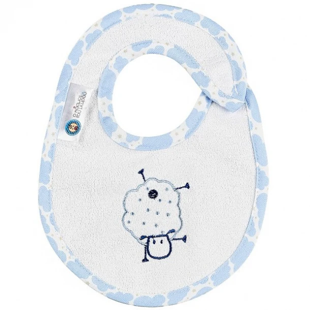 Σαλιάρα Polycotton Μεσαία Sheep Σιέλ 19292