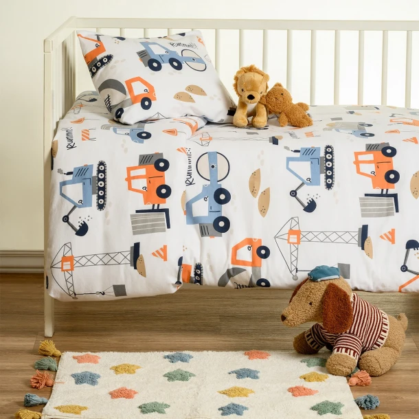Σετ Σεντόνια Φανελένια Κούνιας 120x170εκ. Bob White Melinen 20006604