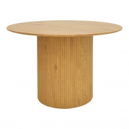 Τραπέζι Karulo pakoworld mdf σε sonoma απόχρωση Φ120x76εκ
