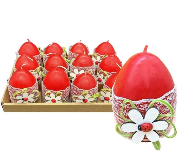 Κερί Αυγό με Πασχαλίτσα 8εκ. Bunny's 73-2141