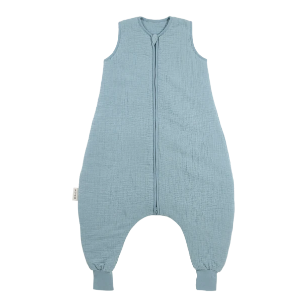 Υπνόσακος Βαμβακερός Με Ποδαράκια 2.0Tog 9-18 Μηνών/74-86εκ. Muslin Jeans Blue Meyco MEY-247.000.78.04