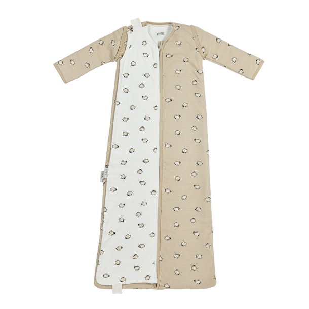 Υπνόσακος 4 Εποχών Βαμβακερός Με Αποσπώμενα Μανίκια 0.5Tog & 2.5Tog 6-36 Μηνών Penguin Soft Sand Meyco MEY-182.223.62.00