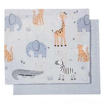 Σετ Σεντόνια Βαμβακερά Λίκνου 70x120εκ. Essential 8867 Green-Grey Greenwich Polo Club