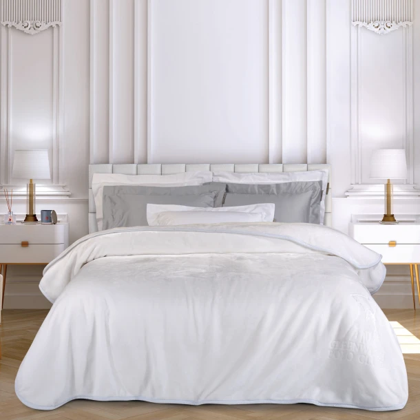 Κουβέρτα Βελουτέ Supersoft Υπέρδιπλη 220x240εκ. Essential 3470 Λευκή Greenwich Polo Club