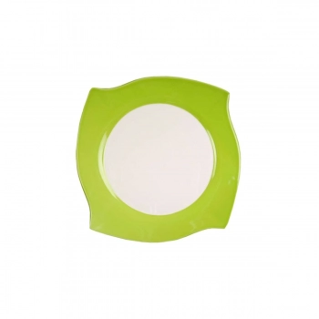 Πιάτο Φαγητού Πορσελάνης Λευκό-Λαχανί Roma Art Et Lumiere 30,5εκ. 07283