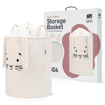 Καλάθι Πολυχρηστικό 35x45εκ/43lt Μπουκλέ Κουνελάκι Κρεμ Sipo Premium SIP-BB04