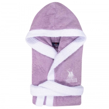 Μπουρνούζι Παιδικό Με Κέντημα Βαμβακερό 12 Ετών Essential 8620 Purple Greenwich Polo Club