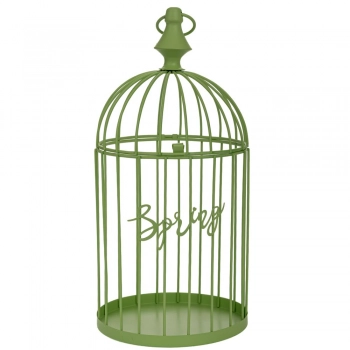 Διακοσμητικό Κλουβί Μεταλλικό Πράσινο 15x15x31εκ. iliadis 92781
