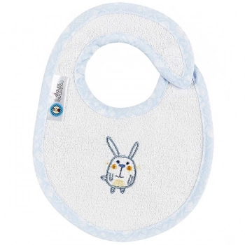 Σαλιάρα Polycotton Μεσαία Elephant Σιέλ 19222