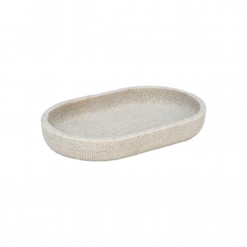 Δίσκος Μπάνιου Ρητίνης Μπεζ 20x12,5x2,5εκ. Jute Estia 02-25847