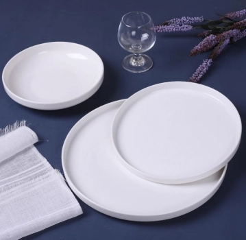 Πιάτο Ρηχό Φαγητού 26,5εκ. Πορσελάνης Λευκό New Bone City Cryspo Trio 04.00.01