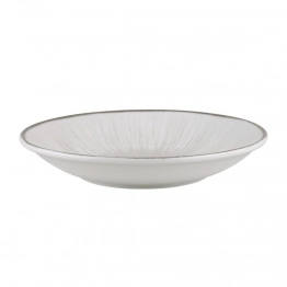 Πιάτο Βαθύ Φαγητού Πορσελάνης 23εκ. Water Lily Grey Oriana Ferelli PR243366402