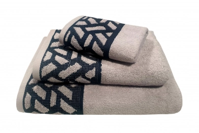 Πετσέτα Βαμβακερή Ζακάρ Σώματος 70x140εκ. Mykonos Grey Le Blanc 7015058-1