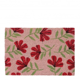 Πατάκι Εισόδου Κοκοφοίνικα Λουλούδια Ροζ-Κόκκινο 60x40εκ. MSA 20-27-068