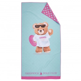 Πετσέτα Θαλάσσης Microfiber 70x140εκ. Junior 5223 Fuschia-Mint Greenwich Polo Club