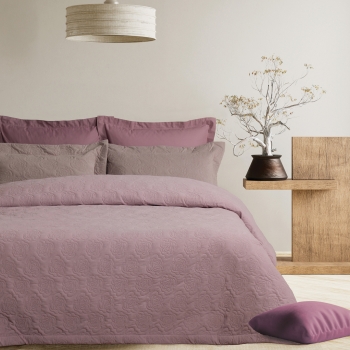 Κουβερλί Microfiber King 240x250εκ. Happy 0289 Lilac Das Home