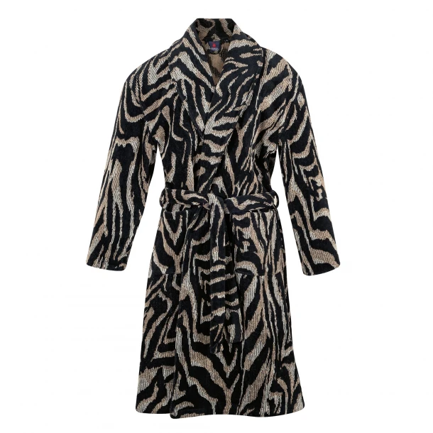 Μπουρνούζι Ενηλίκων Βαμβακερό Ζακάρ Extra Large Essential 3098 Εκρού-Μαύρο Greenwich Polo Club