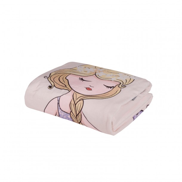 Κουβέρτα Fleece Κούνιας 110x150εκ. Baby Fun 4913 Λιλά-Ροζ Das Baby