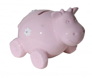 Κουμπαράς Πορσελάνης Ιπποπόταμος Ροζ Royal Art 12εκ. JON390P