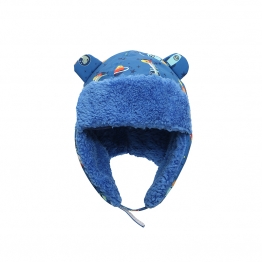 Αδιάβροχο Σκουφάκι Fleece-Sherpa 2-4 Χρονών Trapper Hat Dino Flapjackkids FJKTH748M