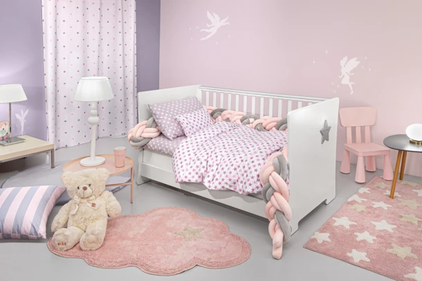 Σετ Σεντόνια Βαμβακερά Κούνιας 115x170εκ. Cosmos Pudra Guy Laroche