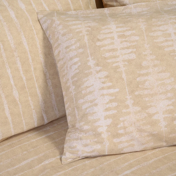 Ζεύγος Μαξιλαροθήκες Polycotton 50x70εκ. Kai Beige Casual Line Melinen 20005999