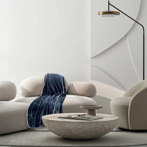 Κουβέρτα Fleece Καναπέ 130x170εκ. Essential 4442 Royal Blue Greenwich Polo Club