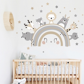 Αυτοκόλλητα Τοίχου Cute Animals 51x77εκ. Sipo SIP-WS63030