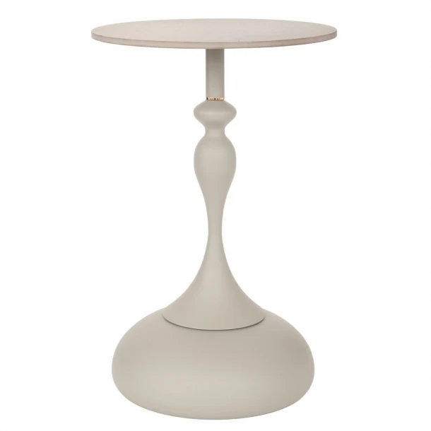 Τραπεζάκι Μεταλλικό Με Γκρι Βάση Και Γκρι Κεραμική Επιφάνεια Με Εφέ Μαρμάρου Φ40x68εκ. iliadis 91761