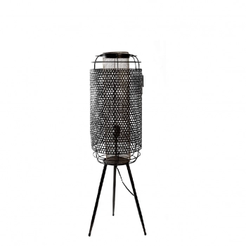 Φωτιστικό Επιδαπέδιο Μεταλλικό Μαύρο-Χρυσό ESPIEL 27x27x93εκ. FUT405