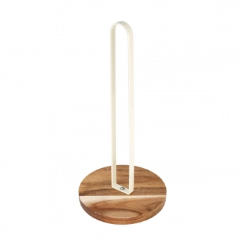 Βάση Για Ρολό Κουζίνας Ξύλινη Ακακίας-Μεταλλική Ivory 15x33εκ. Allure Estia 01-24918