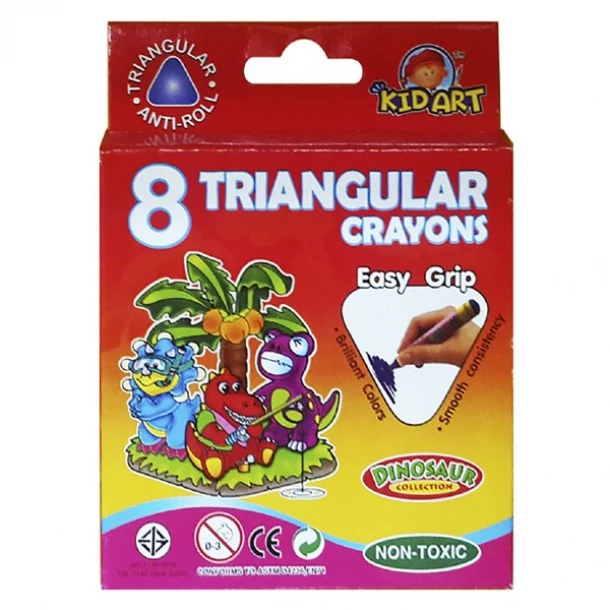 Κηρομπογιές Γίγας Σετ 8τμχ Dinosaur Justnote 60-398